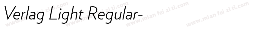 Verlag Light Regular字体转换